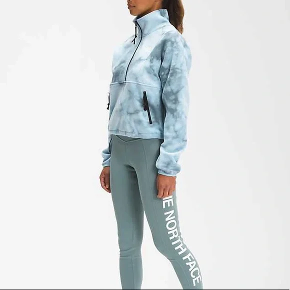The North Face Women’s Printed Marbled Acid Wash TKA Attitude ¼-Zip Fleece Crop - Picture 2 of 6